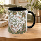 Medicine For The Soul Floral Coffee Mug (11oz or 15oz)