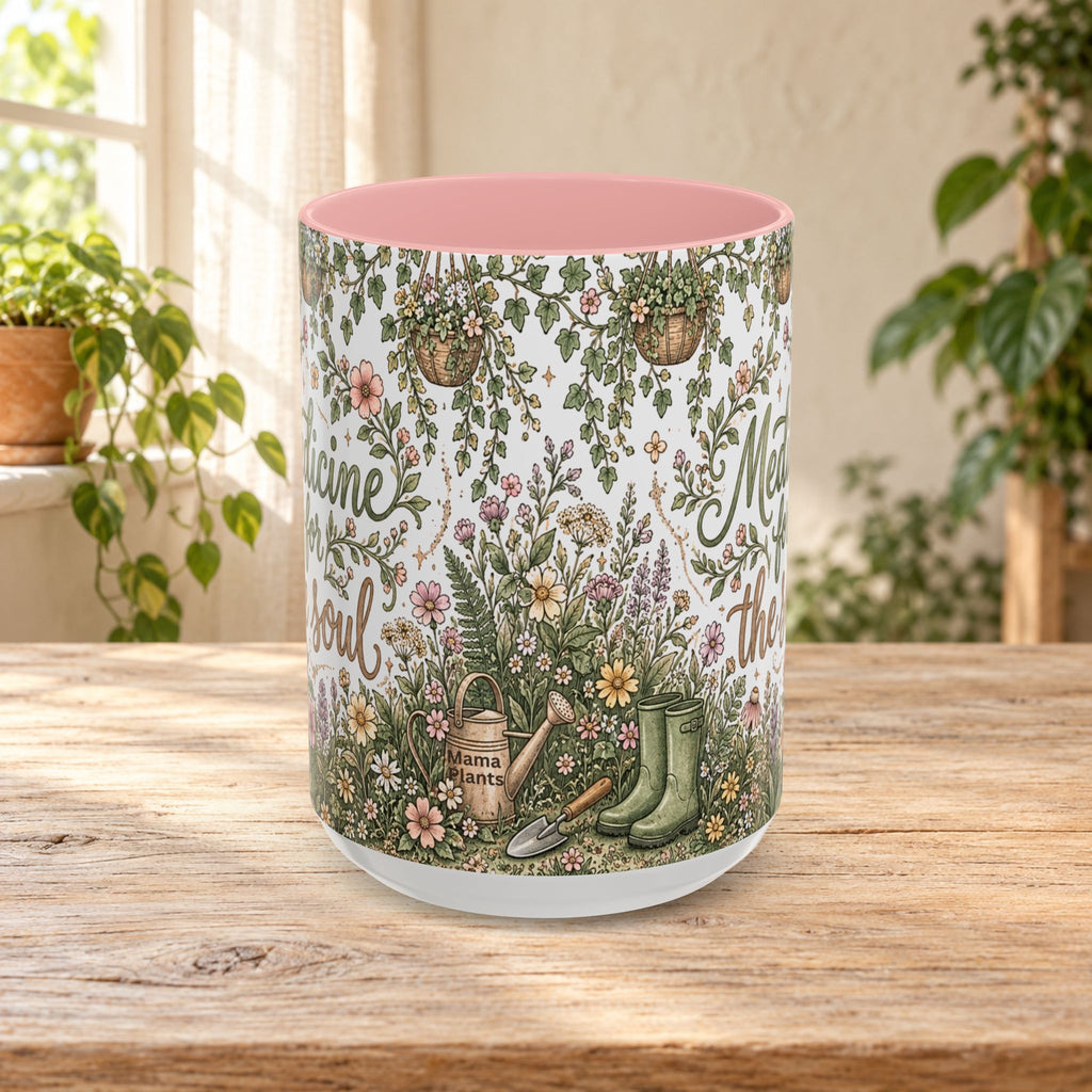 Medicine For The Soul Floral Coffee Mug (11oz or 15oz)