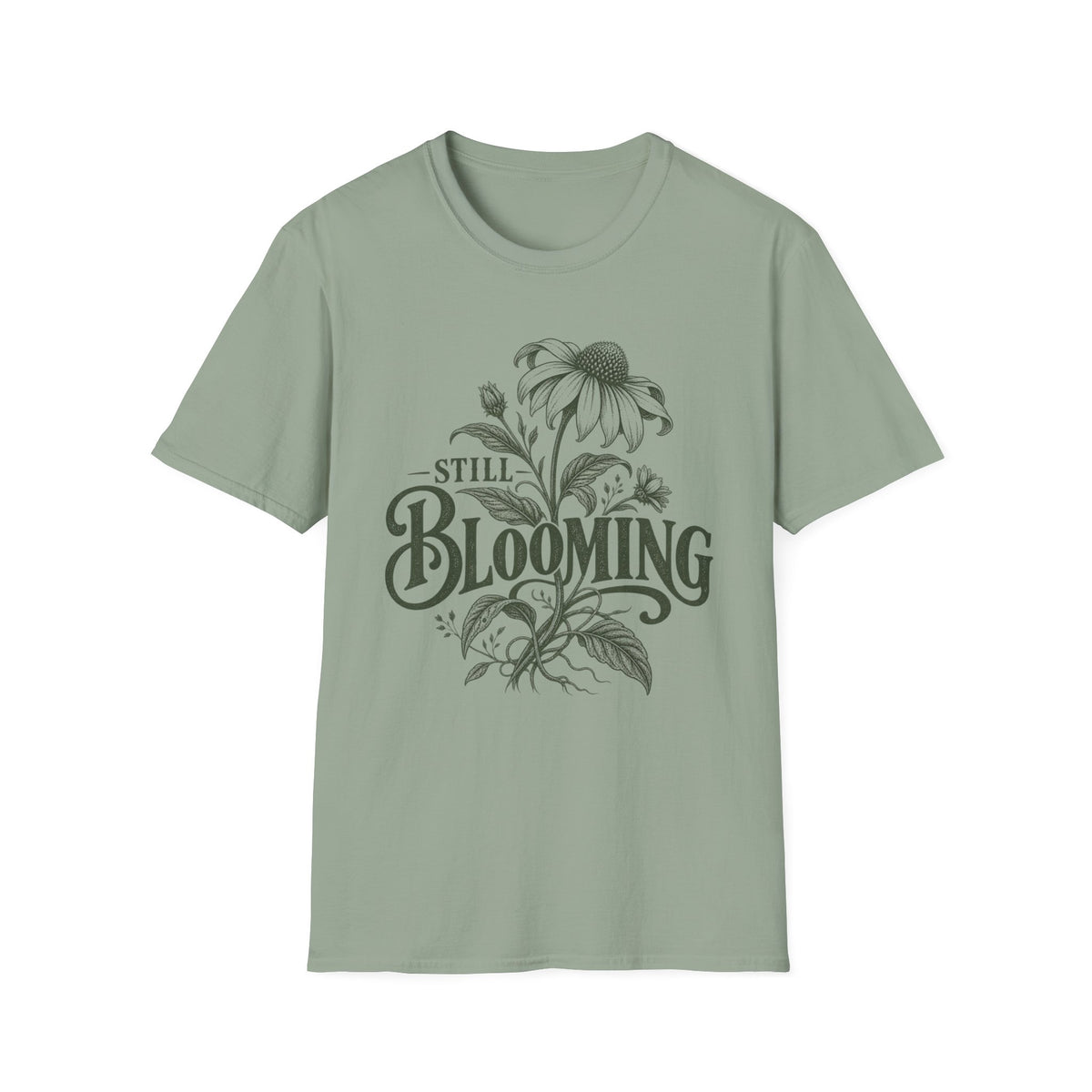 Still Blooming Botanical Emblem C1 T-Shirt