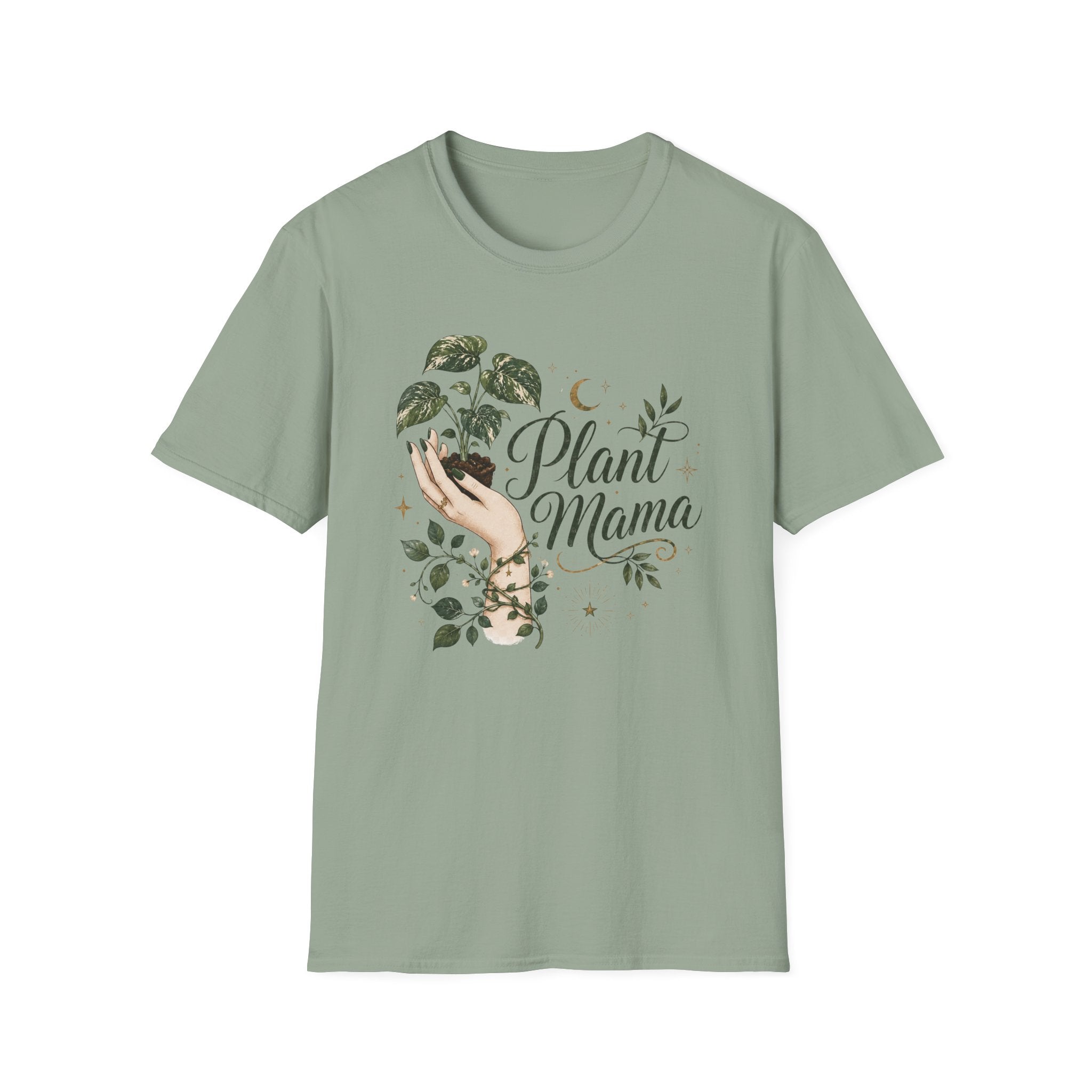 Plant Mama Moon Hand T-Shirt C1
