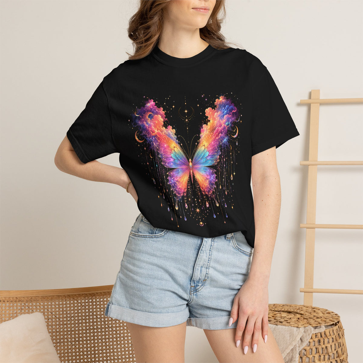 Rainbow Butterfly Bloom Premium T-Shirt