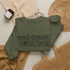 Seed Dealer Crewneck Sweatshirt – Botanical Seed Packet Graphic