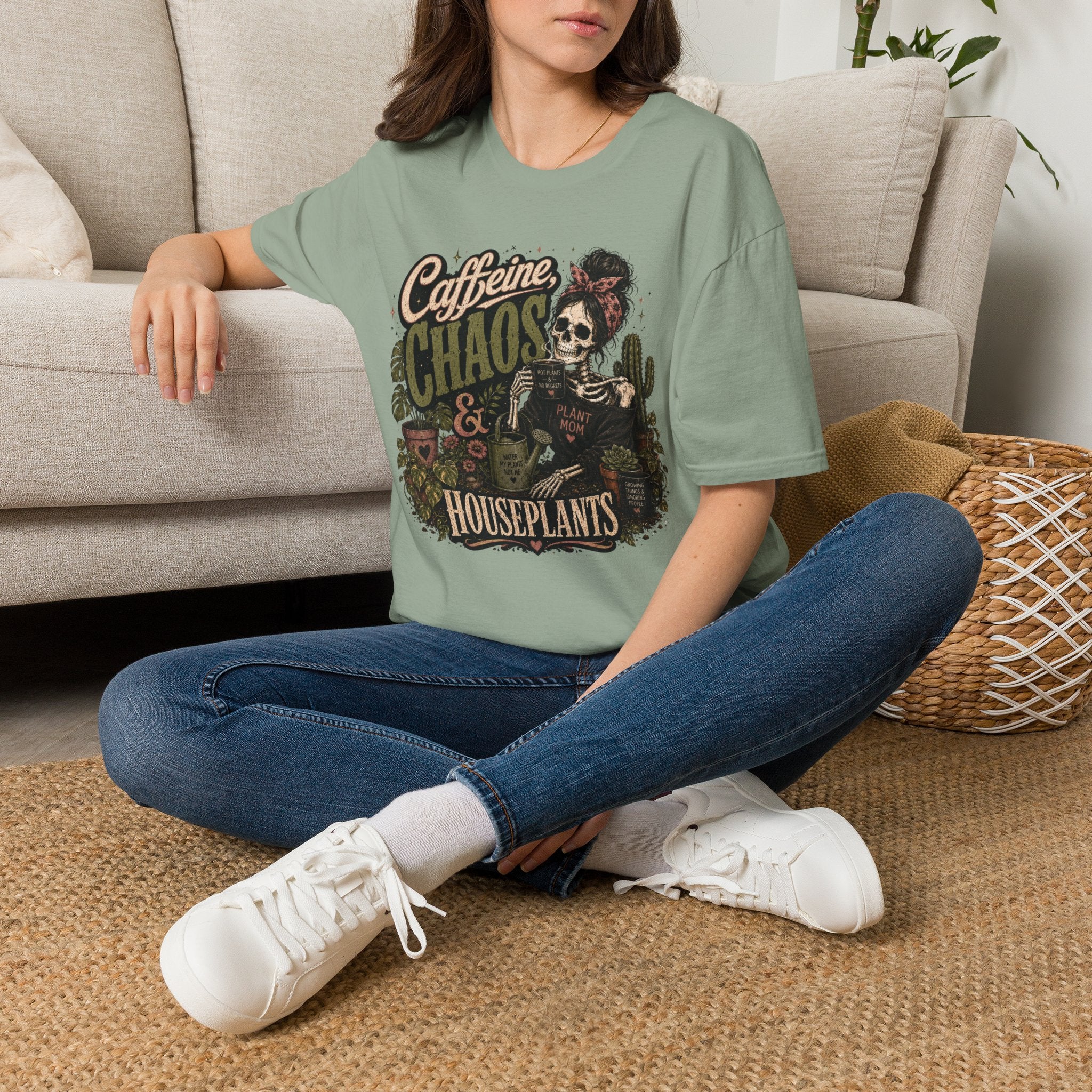 Caffeine Chaos Houseplants Gothic C1 T-Shirt