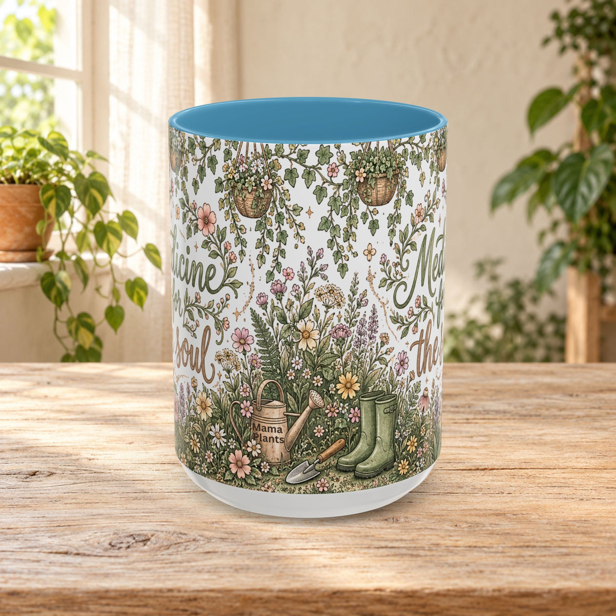 Medicine For The Soul Floral Coffee Mug (11oz or 15oz)