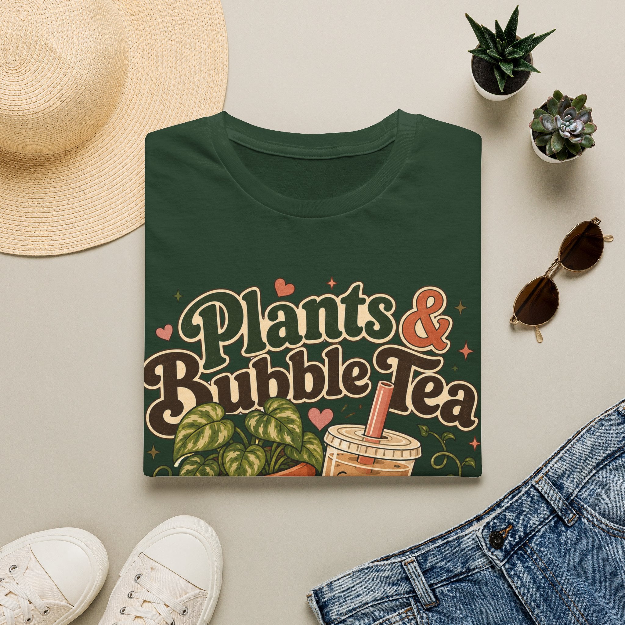 Plants & Bubble Tea Forever C1 T-Shirt