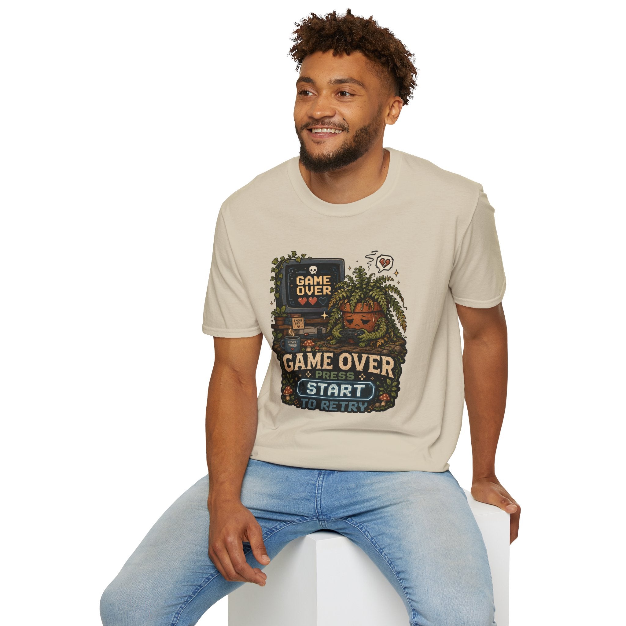 GAME OVER PRESS START TO RETRY C1 T-Shirt