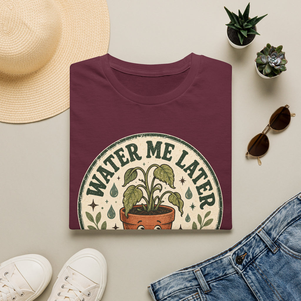 Water Me Later Retro Badge Design C1 T-Shirt