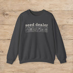 Seed Dealer Crewneck Sweatshirt – Botanical Seed Packet Graphic