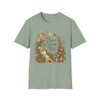 Peace Grows Here Garden Wreath C1 T-Shirt