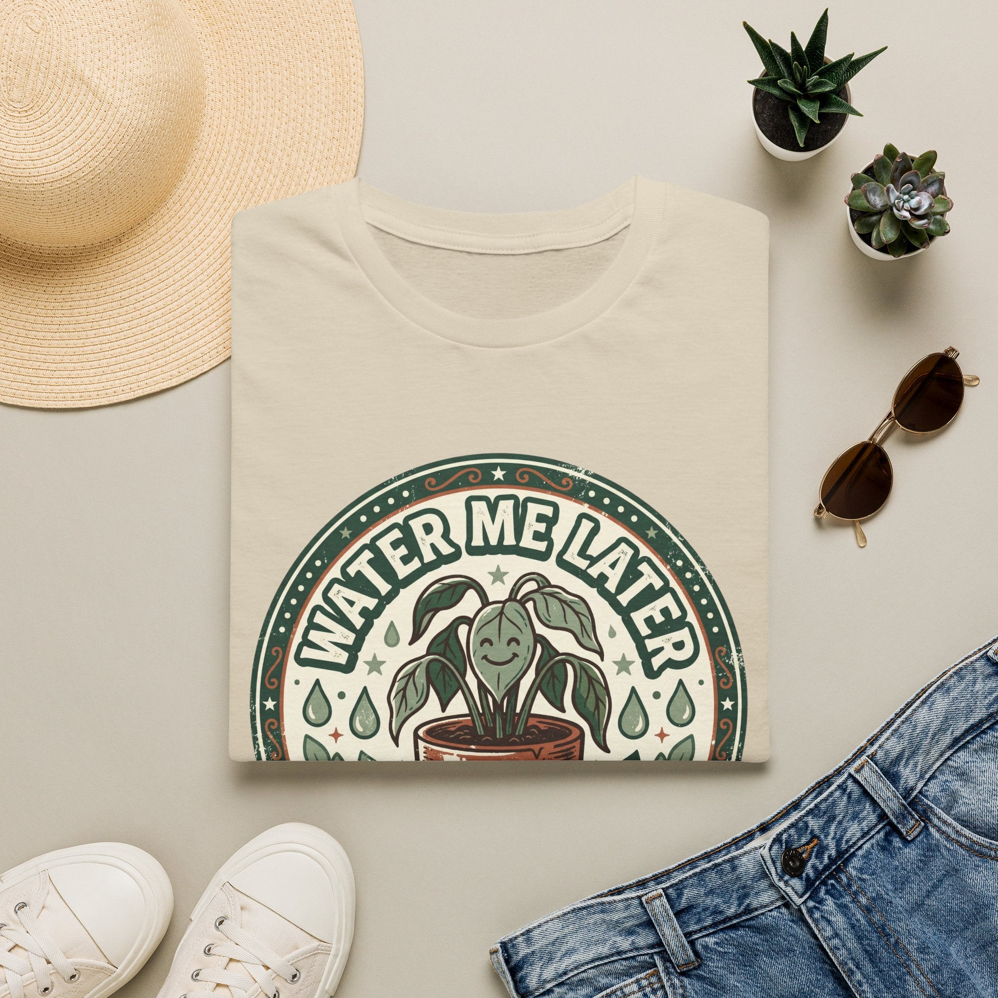 Water Me Later Retro Badge Design G1 T-Shirt