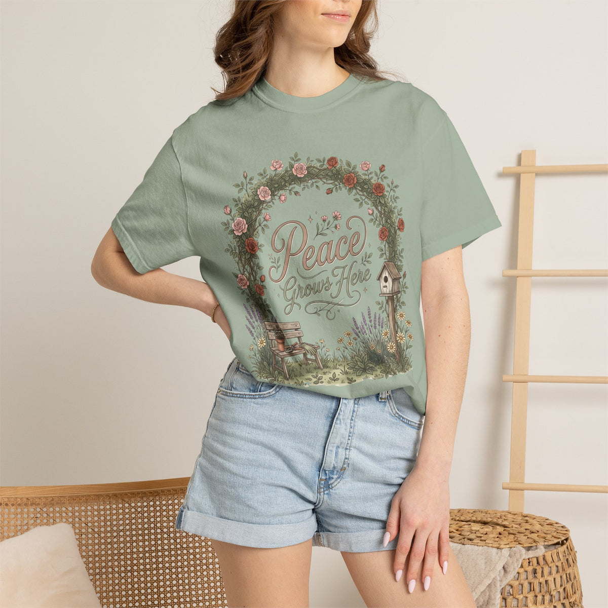 Peace Grows Here Premium T-Shirt