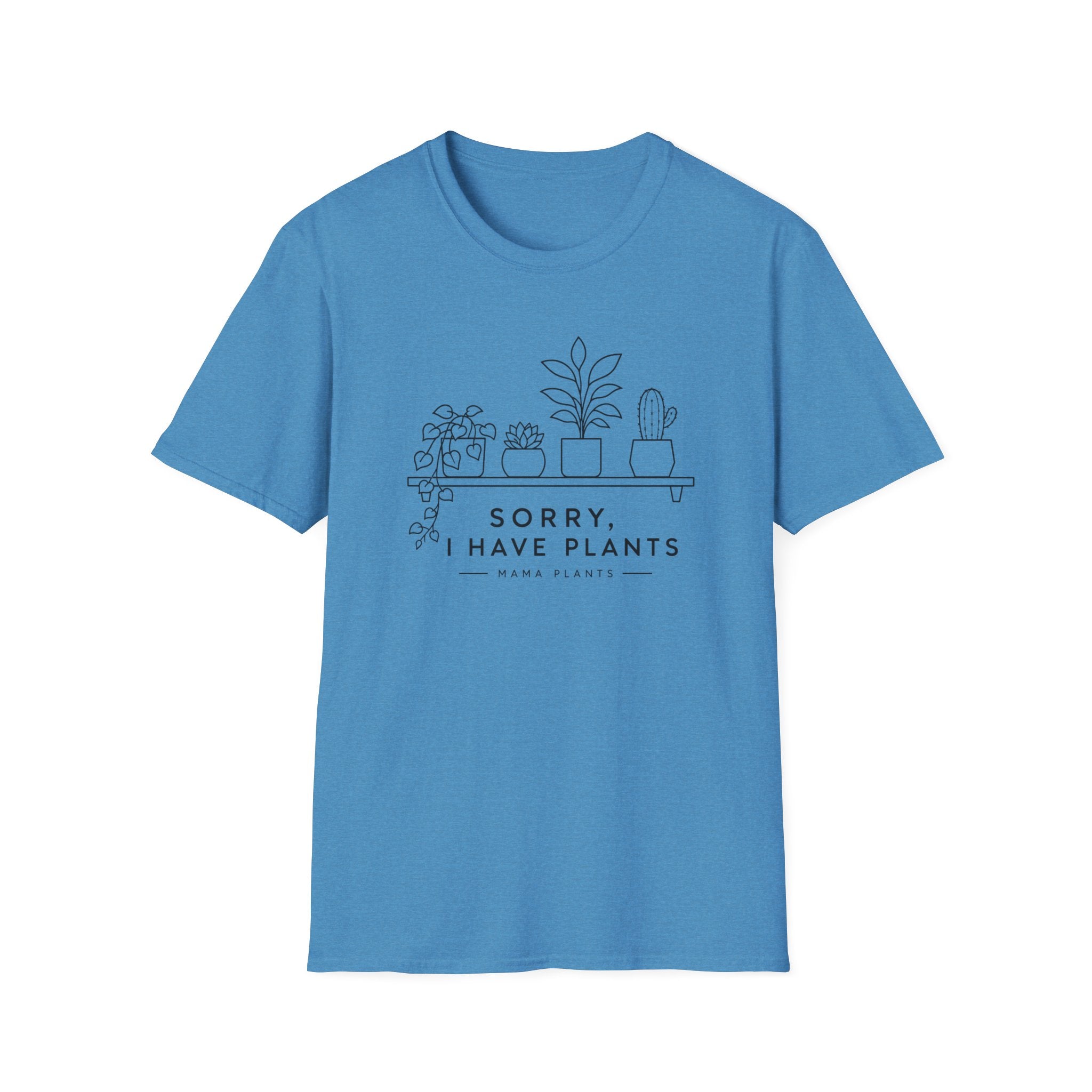 Sorry I have plants Black Line Art C1 T-Shirt