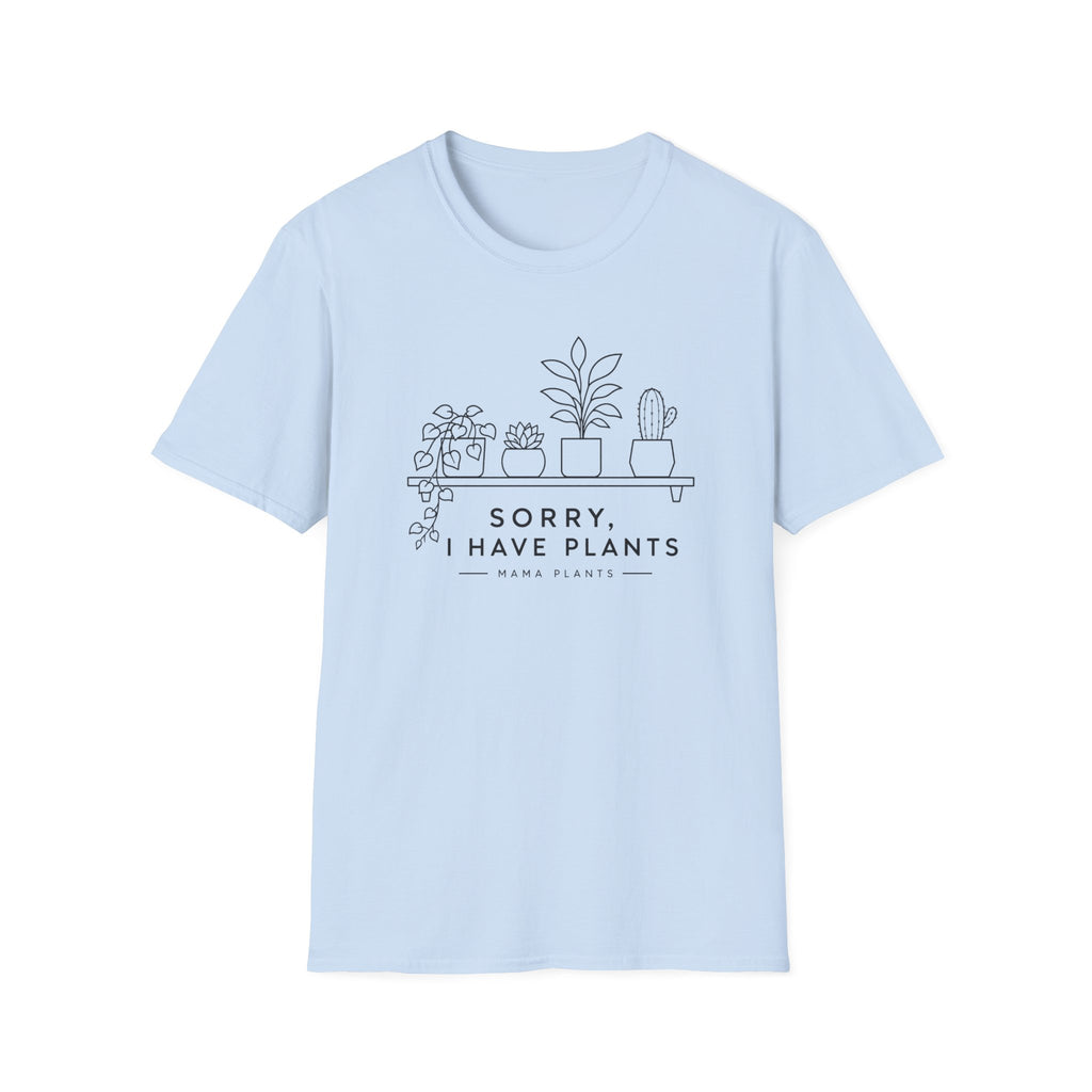 Sorry I have plants Black Line Art C1 T-Shirt