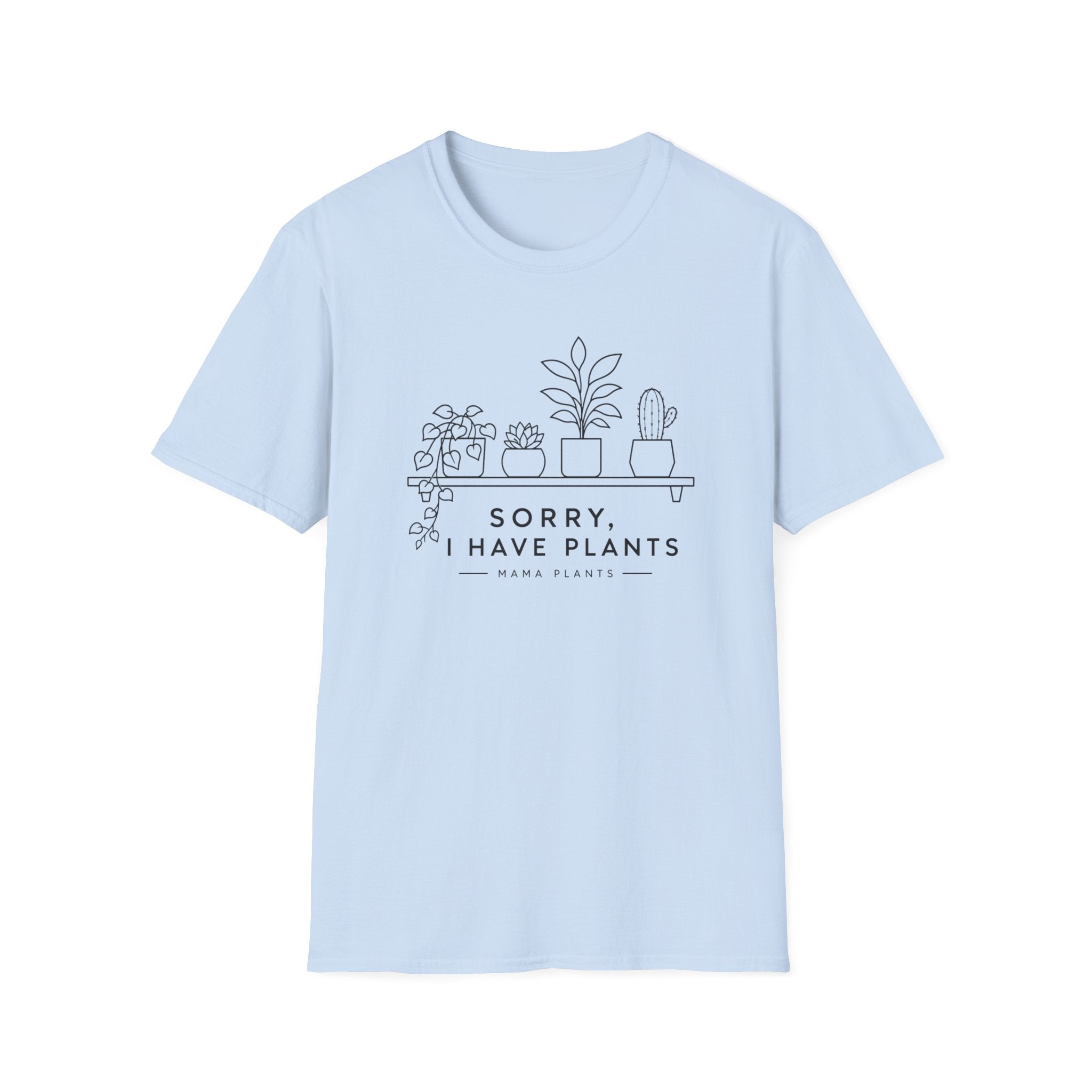 Sorry I have plants Black Line Art C1 T-Shirt