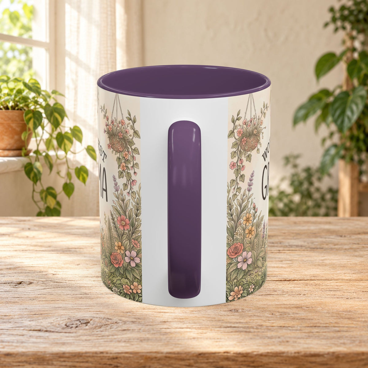 World's Best Grandma Floral Accent Coffee Mug – 11/15 oz