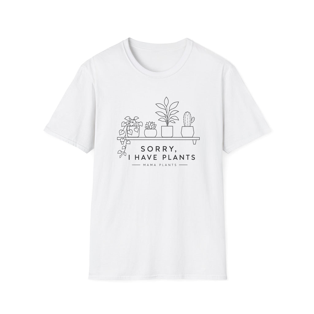 Sorry I have plants Black Line Art C1 T-Shirt