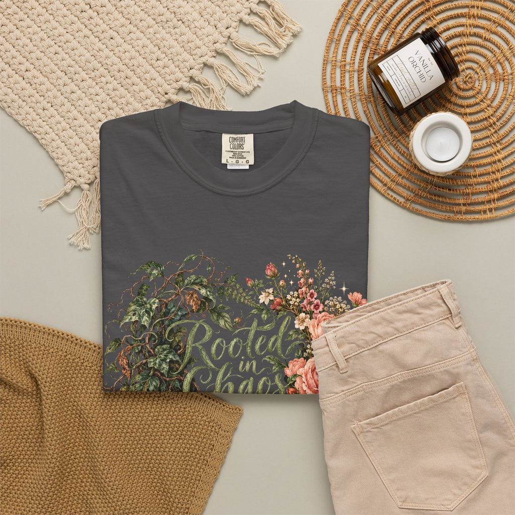 Rooted in Chaos Blooming in Spite of It Premium T-Shirt