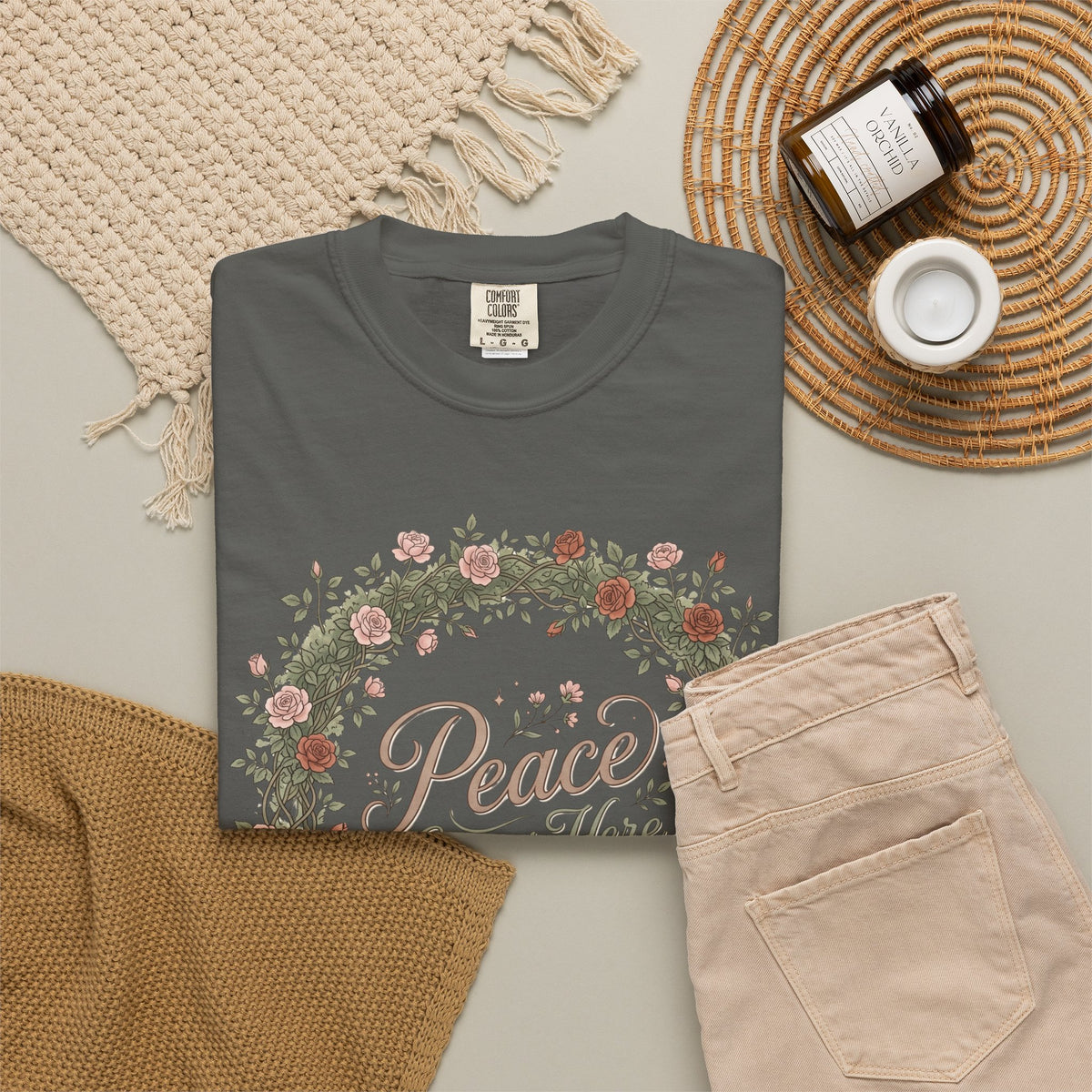 Peace Grows Here Premium T-Shirt