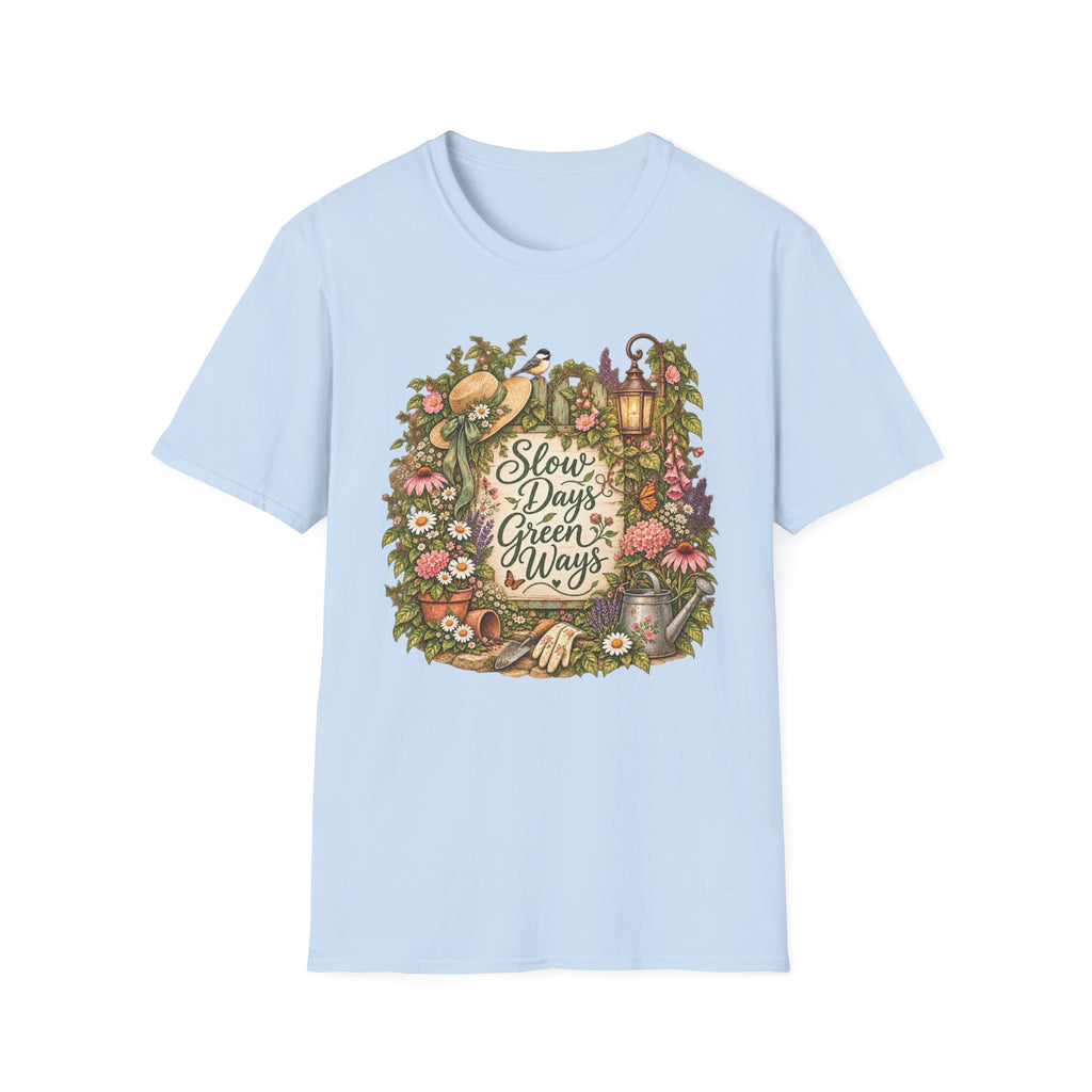 Slow Days Green Ways Garden Vignette C1 T-Shirt