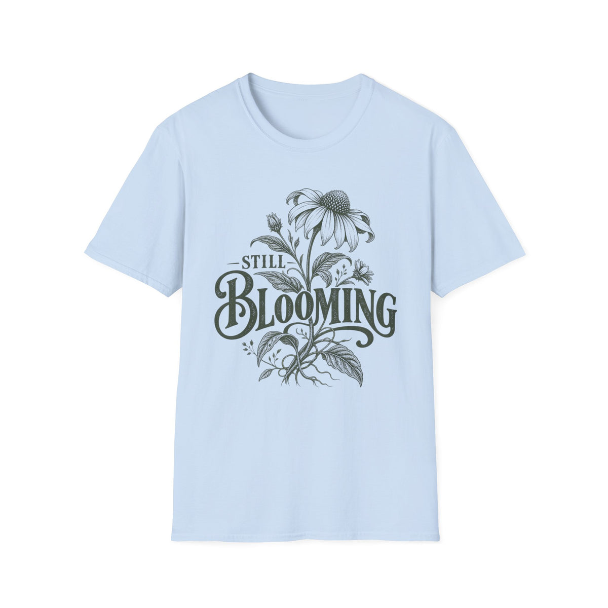 Still Blooming Botanical Emblem C1 T-Shirt