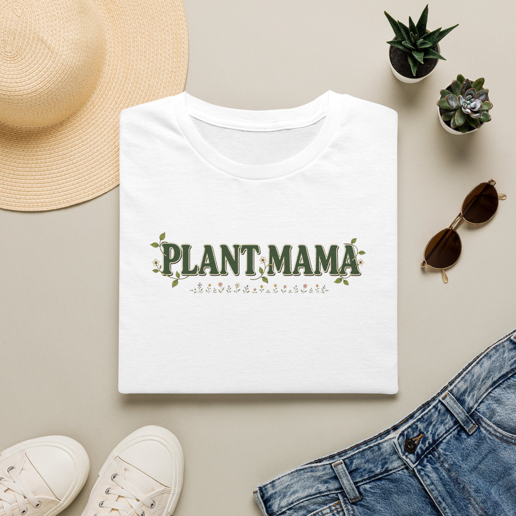 Plant Mama Minimalist Flowers C2 T-Shirt