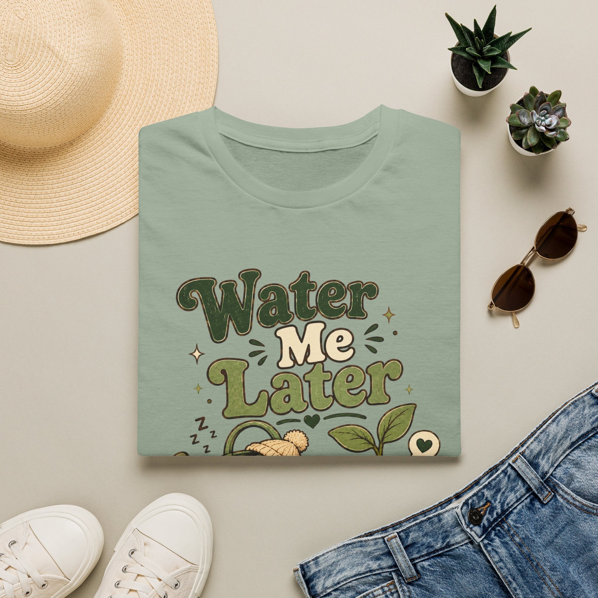 Water Me Later Lazy Watering Can C1 T-Shirt