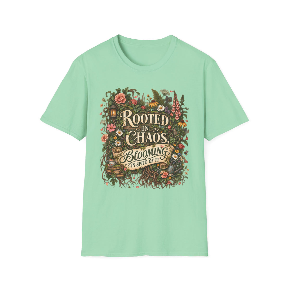 Rooted in Chaos Blooming in Spite of It C1-1 T-Shirt