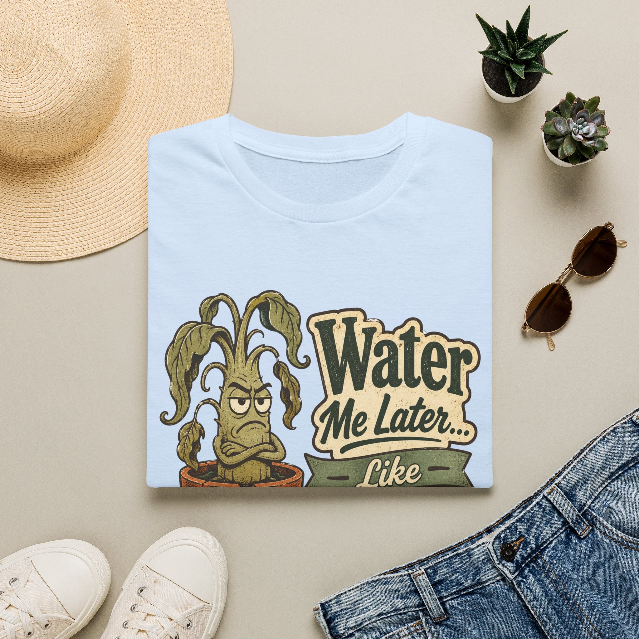 Water Me Later Underwatered Plant Sass C1 T-Shirt