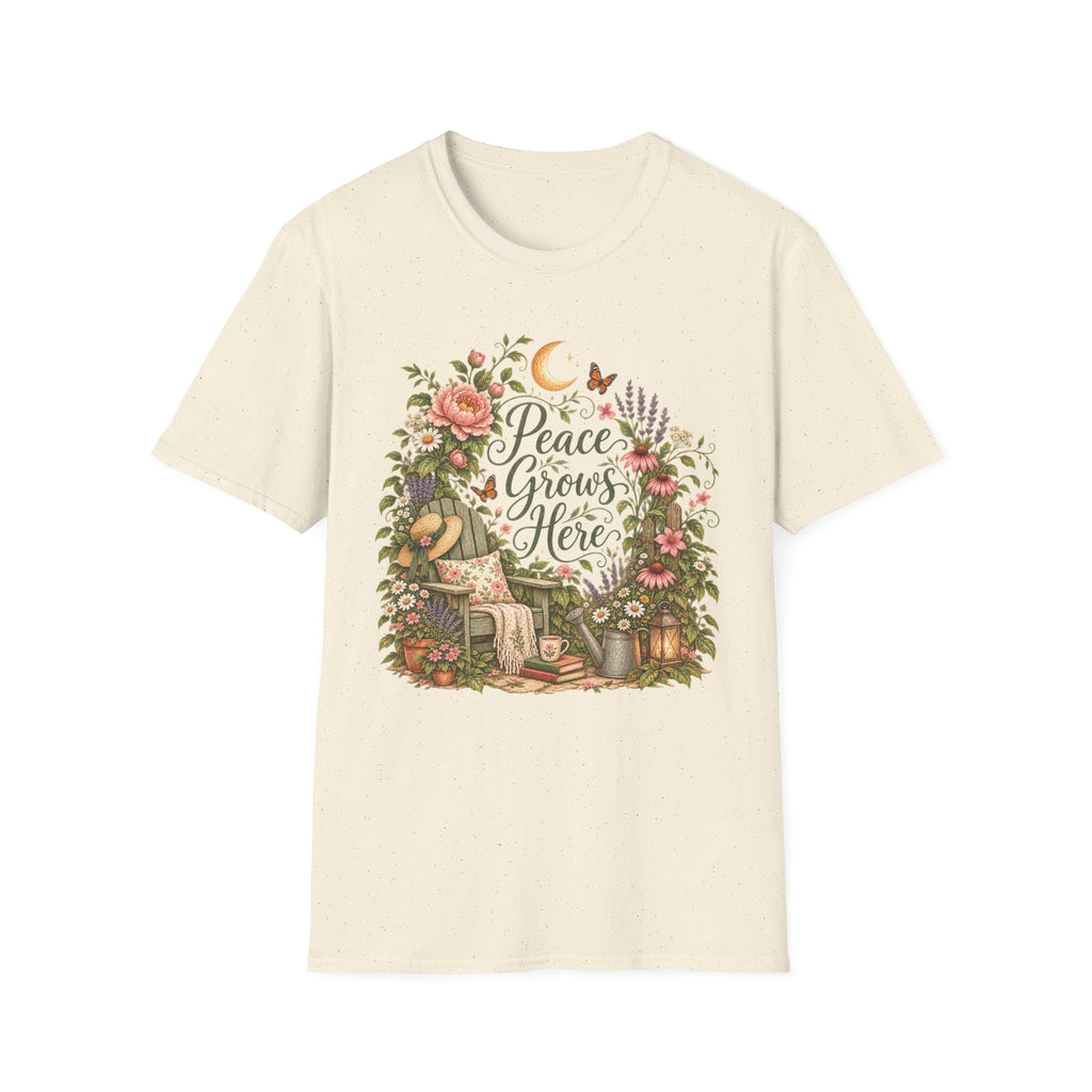 Peace Grows Here Garden Wreath C1 T-Shirt