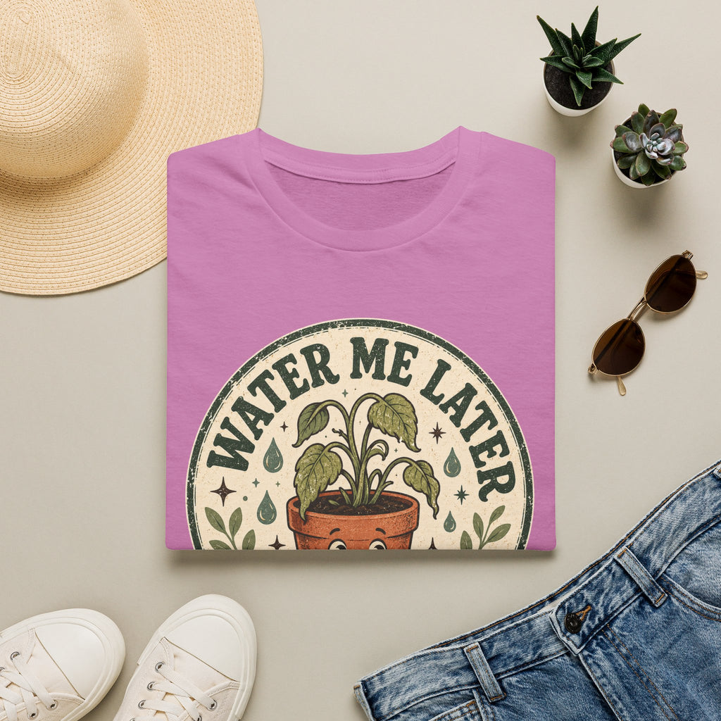Water Me Later Retro Badge Design C1 T-Shirt