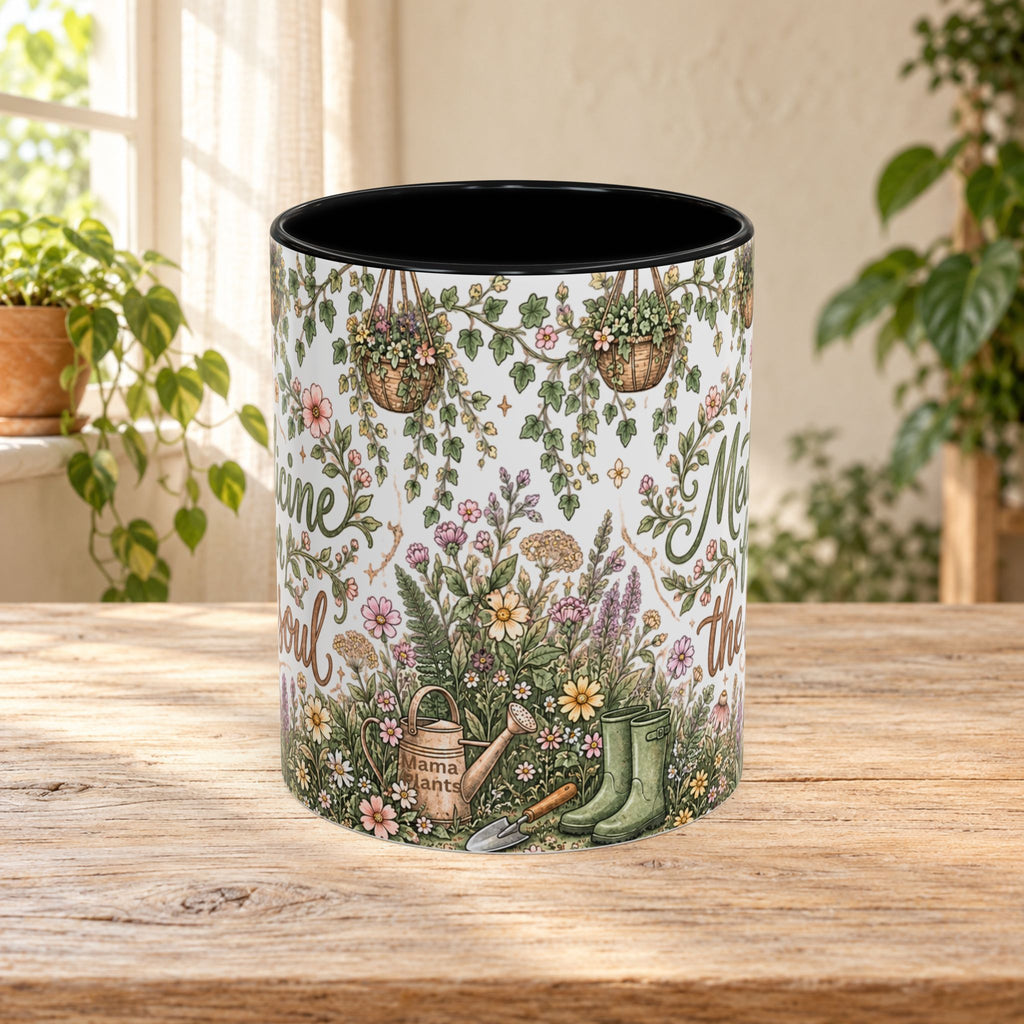Medicine For The Soul Floral Coffee Mug (11oz or 15oz)