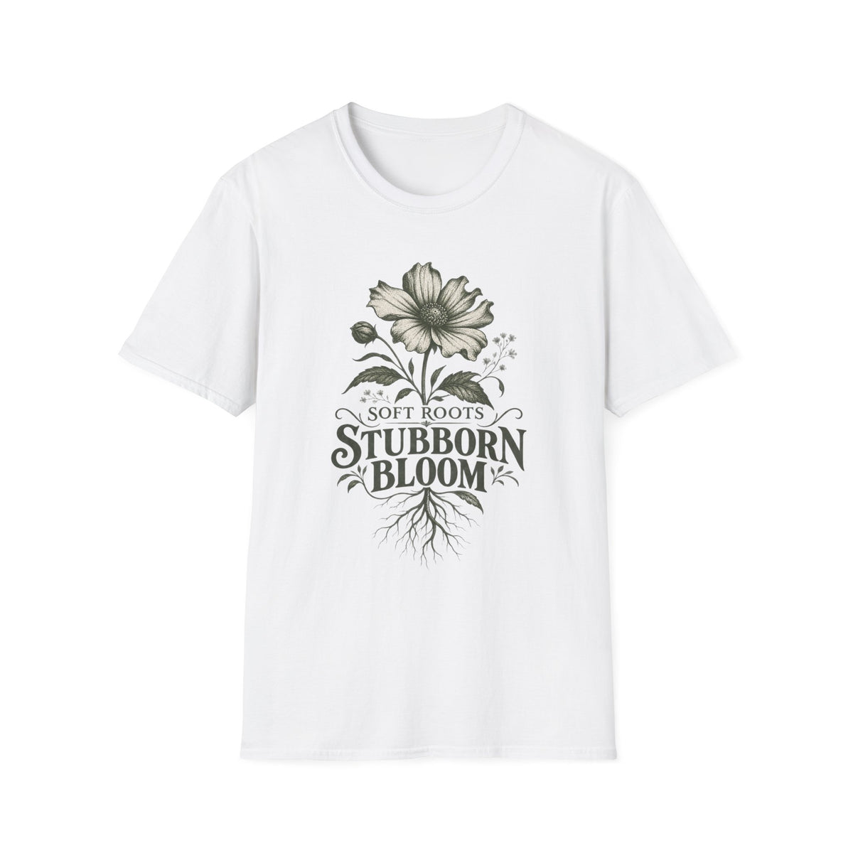 Soft Roots Stubborn Bloom Dark C1 T-Shirt