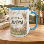World's Best Grandma Floral Accent Coffee Mug – 11/15 oz
