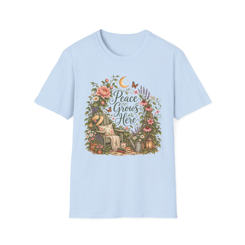 Peace Grows Here Garden Wreath C1 T-Shirt