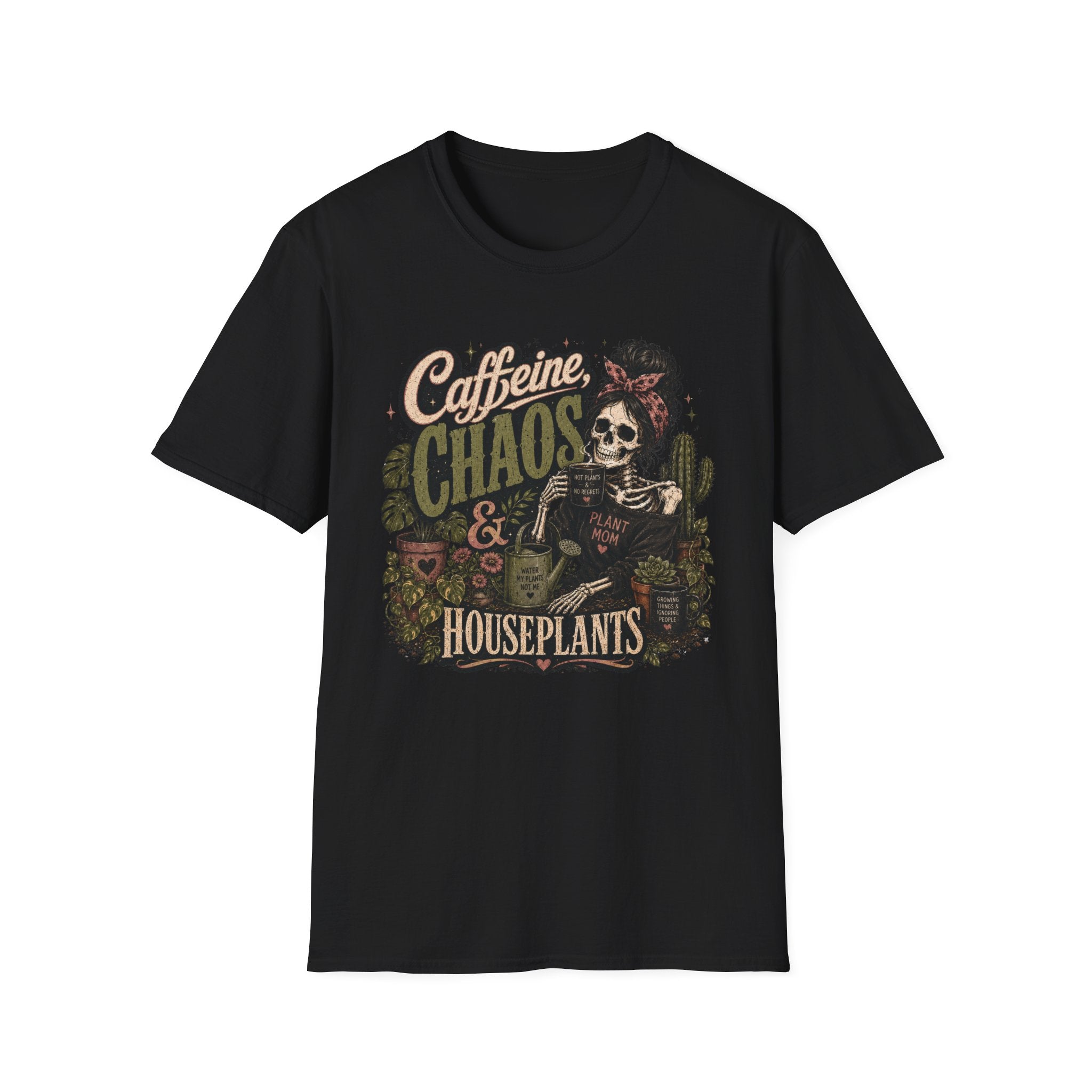 Caffeine Chaos Houseplants Gothic C1 T-Shirt