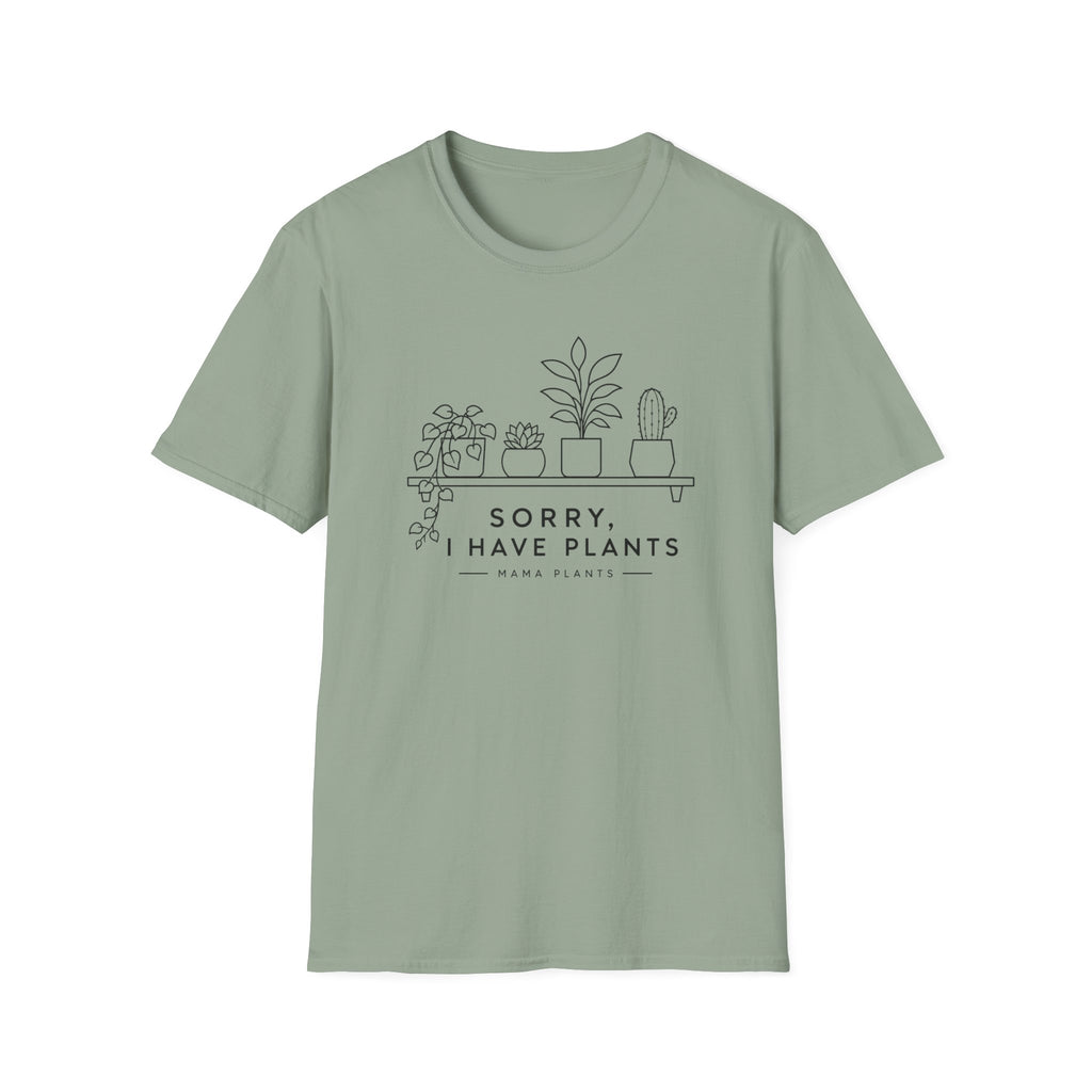 Sorry I have plants Black Line Art C1 T-Shirt