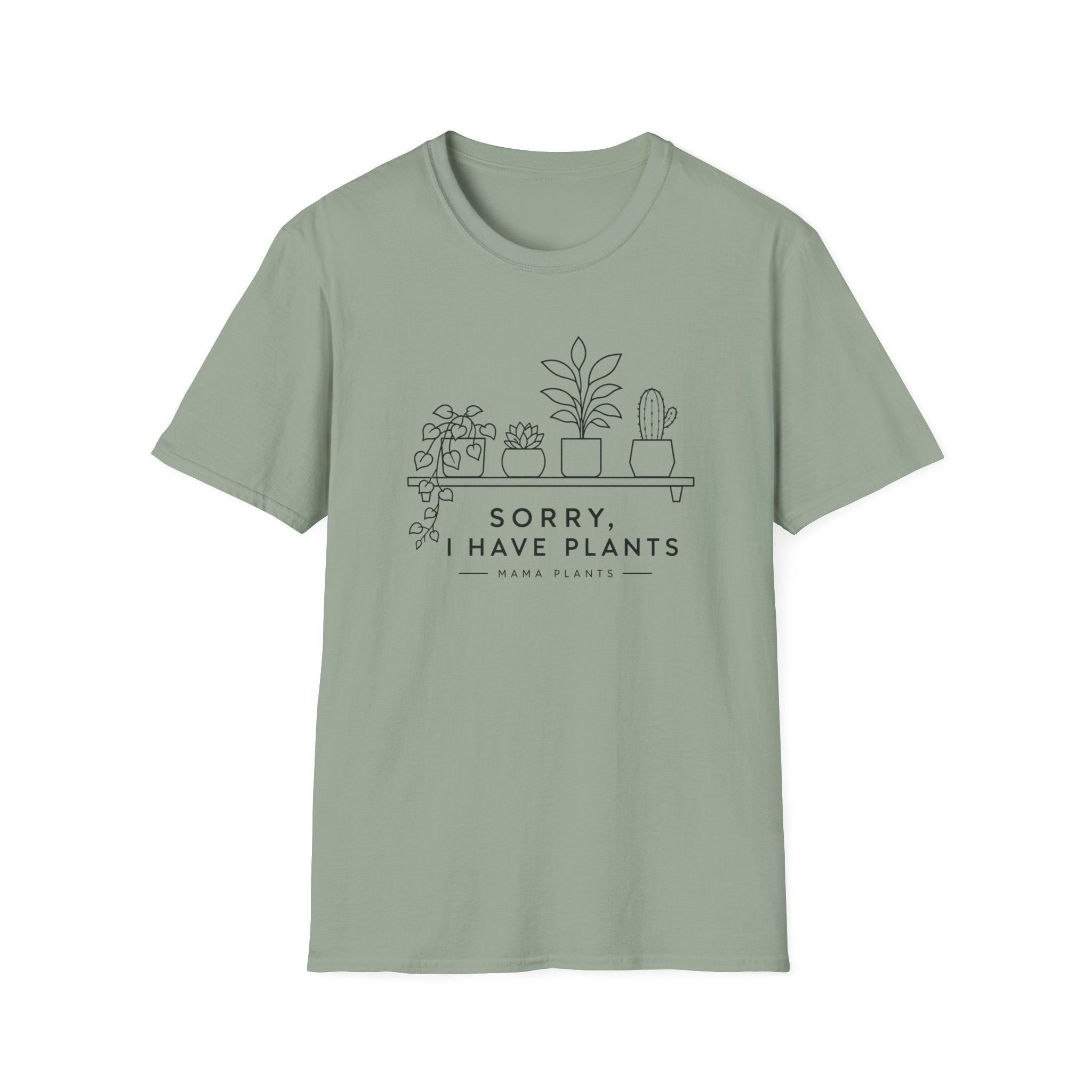 Sorry I have plants Black Line Art C1 T-Shirt