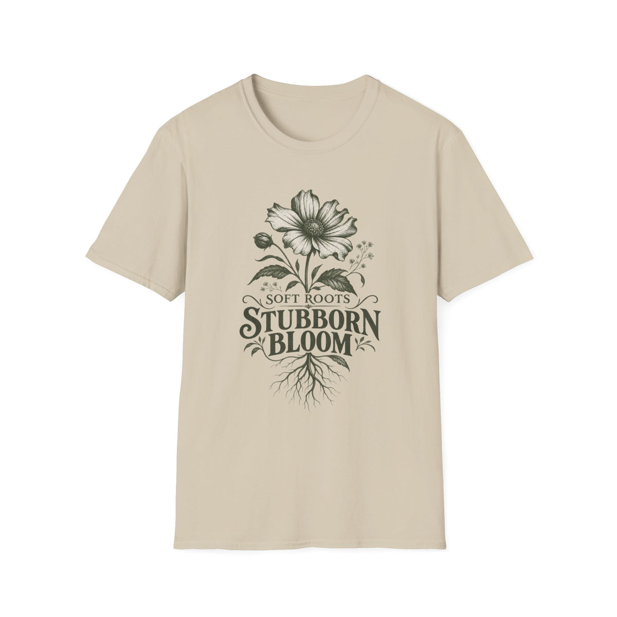 Soft Roots Stubborn Bloom Dark C1 T-Shirt