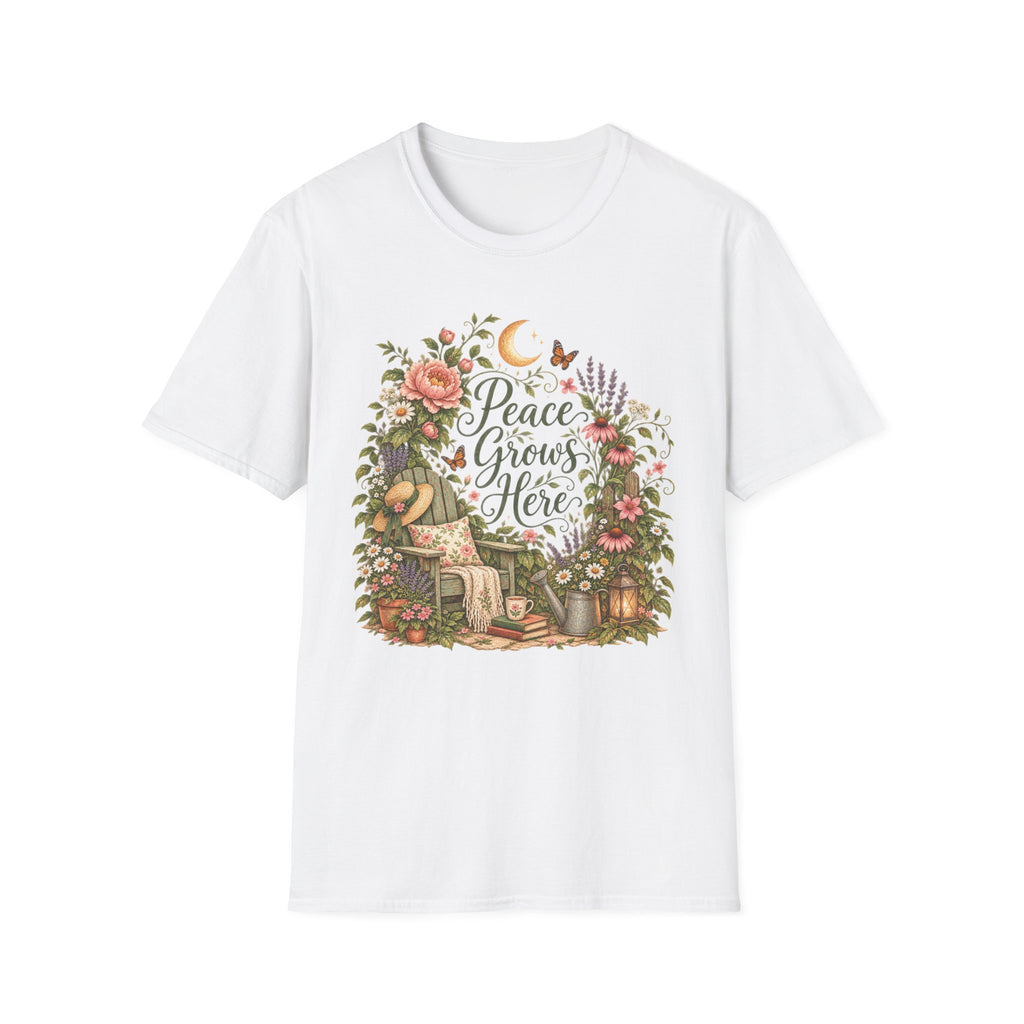 Peace Grows Here Garden Wreath C1 T-Shirt