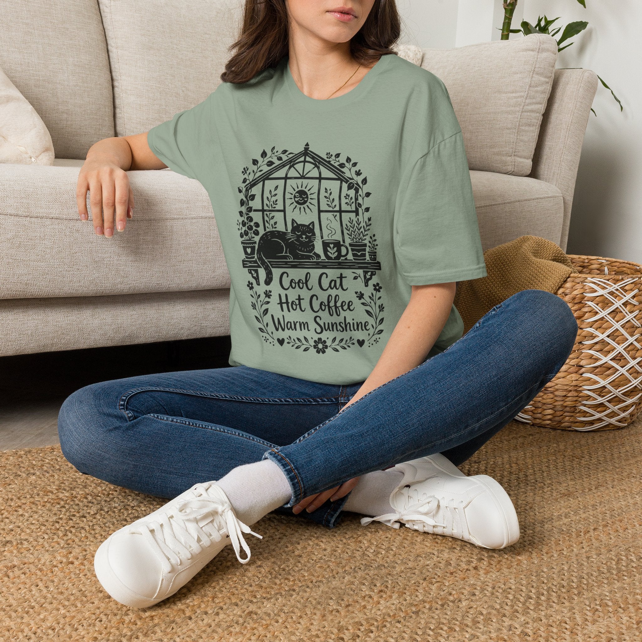 Cool Cat Hot Coffee Warm Sunshine T-Shirt