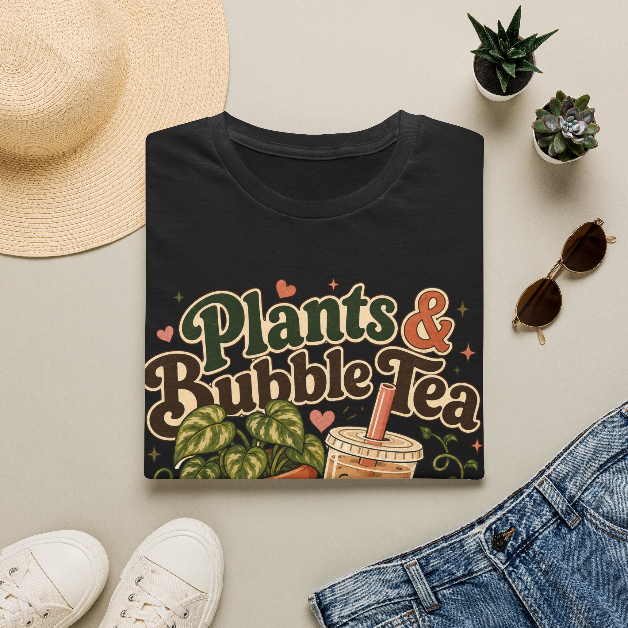 Plants & Bubble Tea Forever C1 T-Shirt