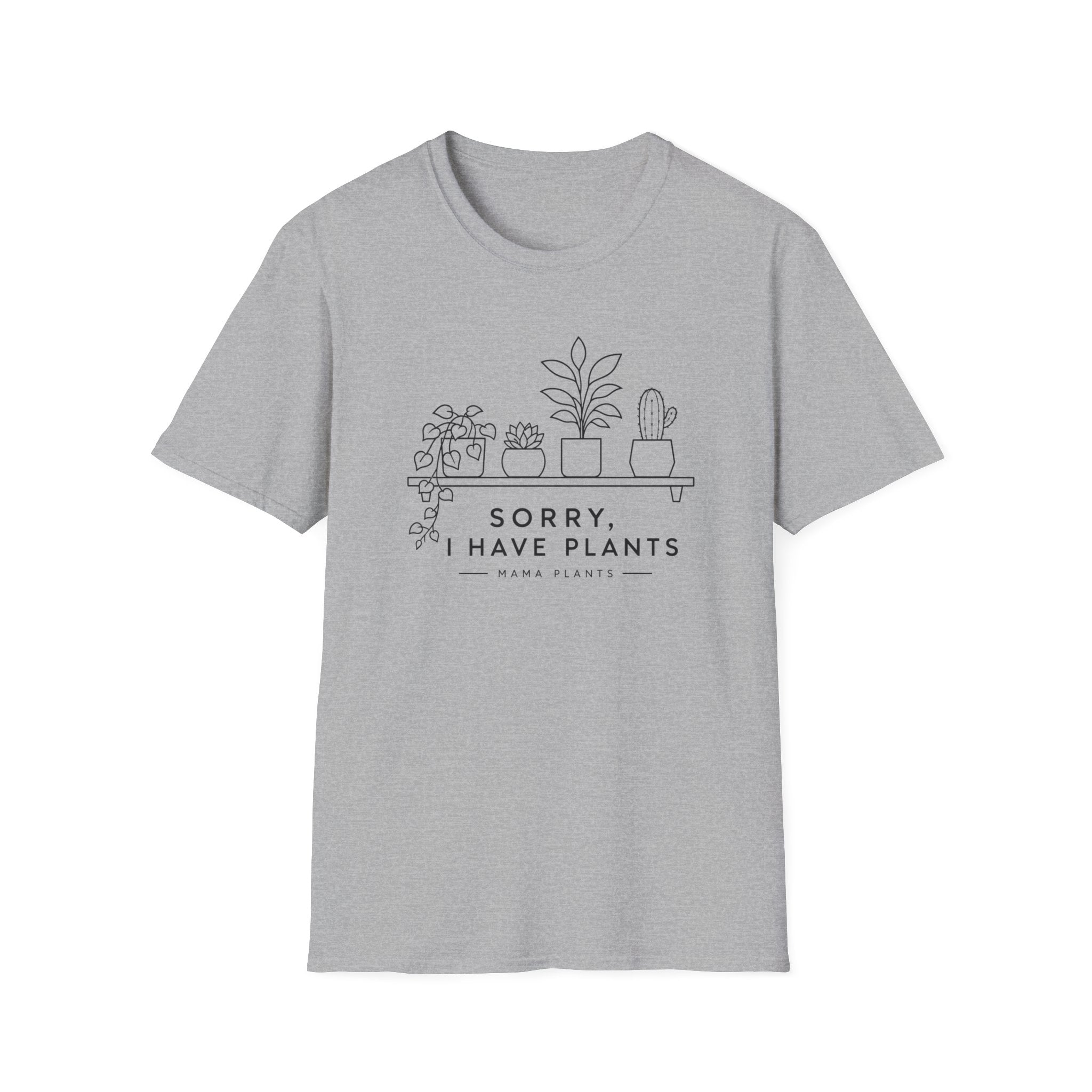 Sorry I have plants Black Line Art C1 T-Shirt