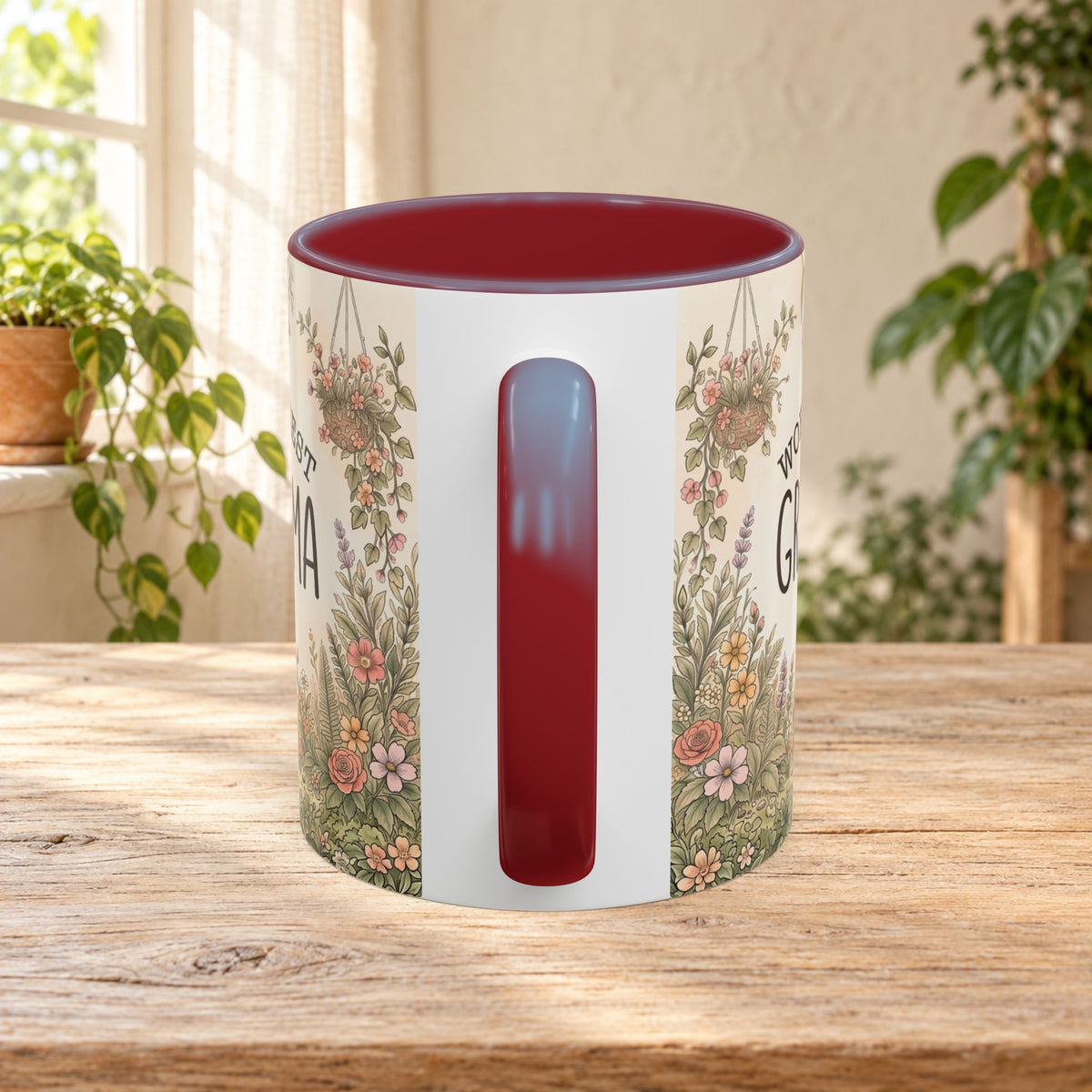 World's Best Grandma Floral Accent Coffee Mug – 11/15 oz