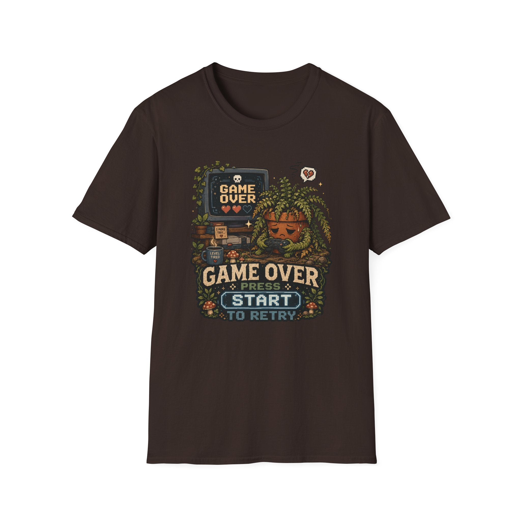 GAME OVER PRESS START TO RETRY C1 T-Shirt