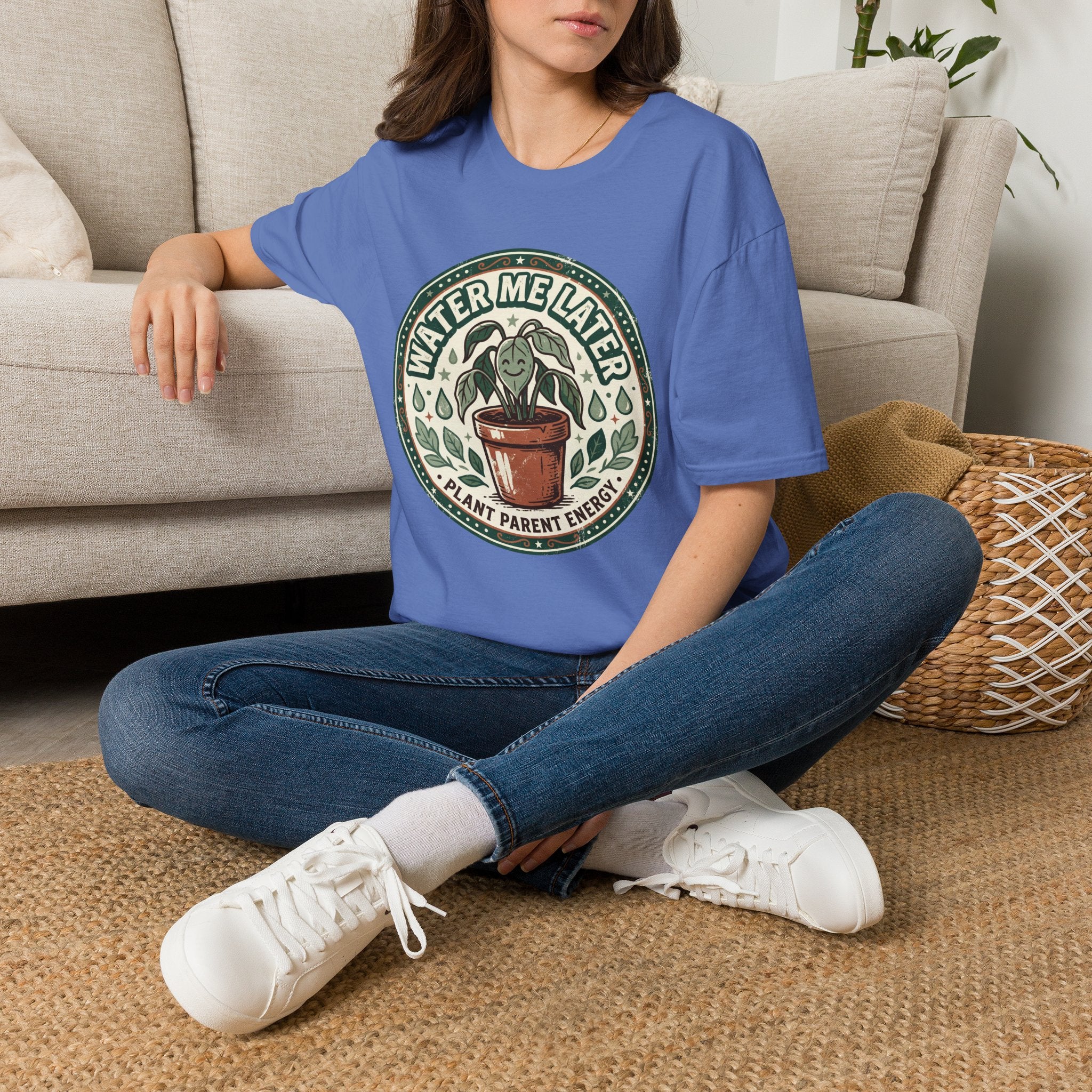 Water Me Later Retro Badge Design G1 T-Shirt