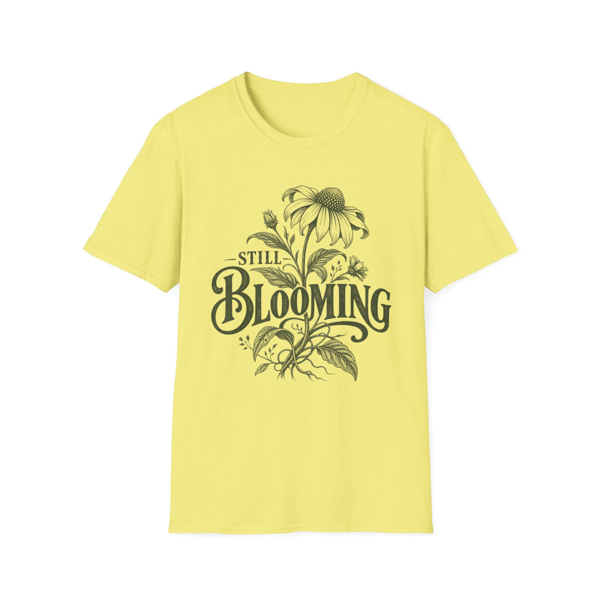 Still Blooming Botanical Emblem C1 T-Shirt