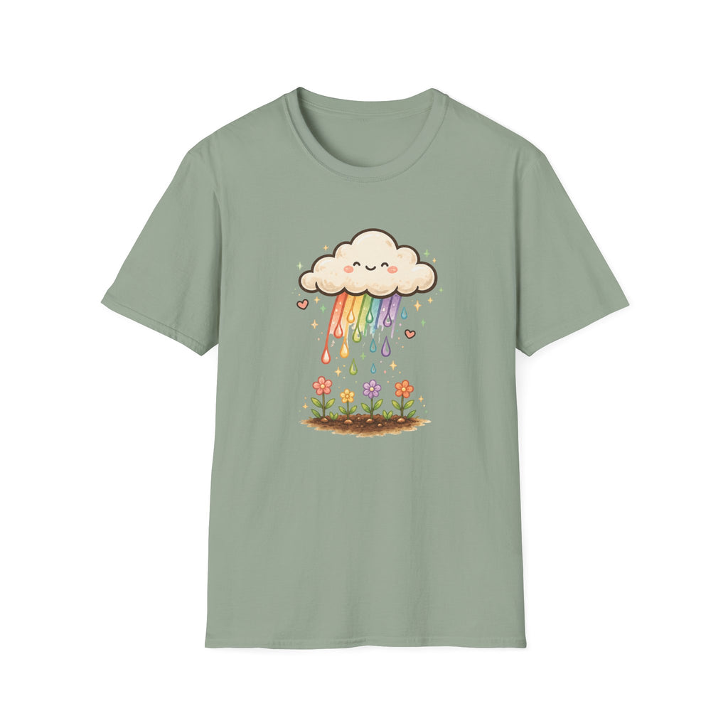 Rainbow Rain Flowers C1 T-Shirt