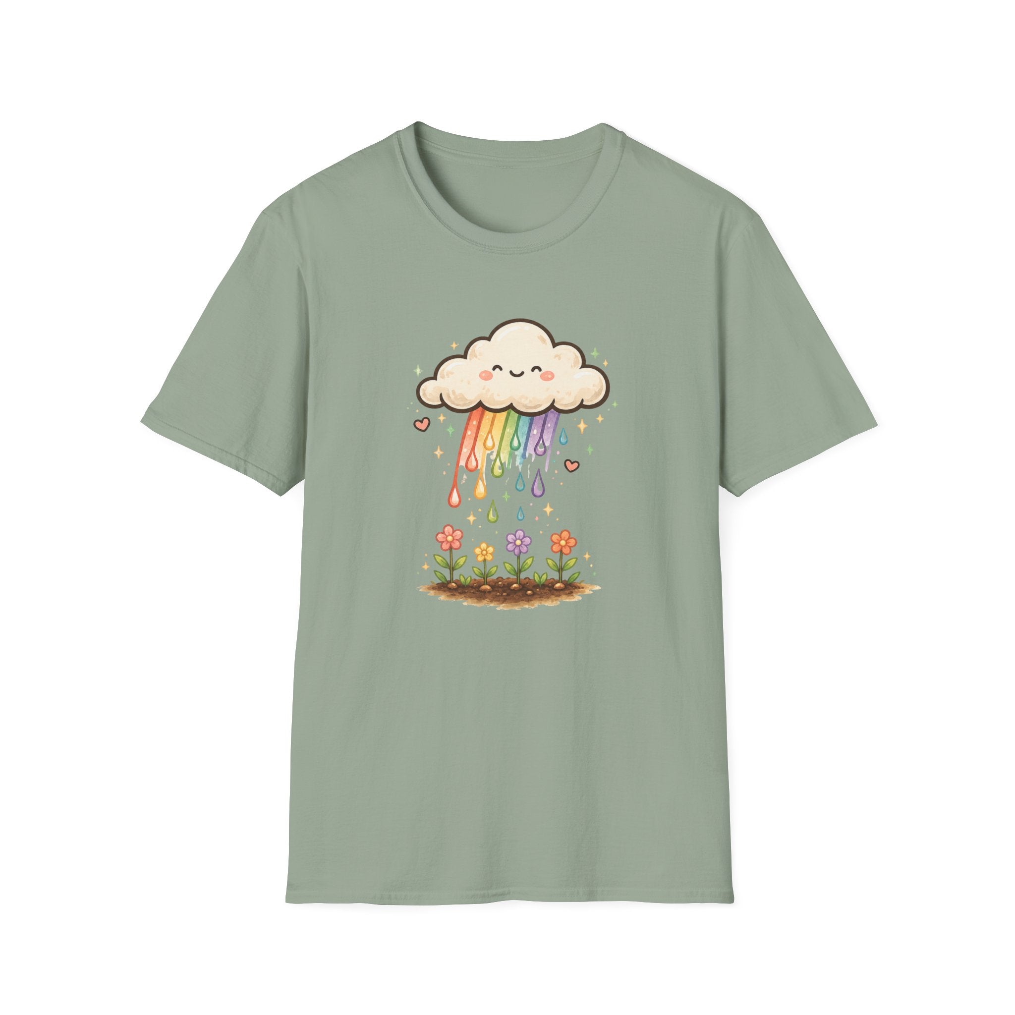 Rainbow Rain Flowers C1 T-Shirt