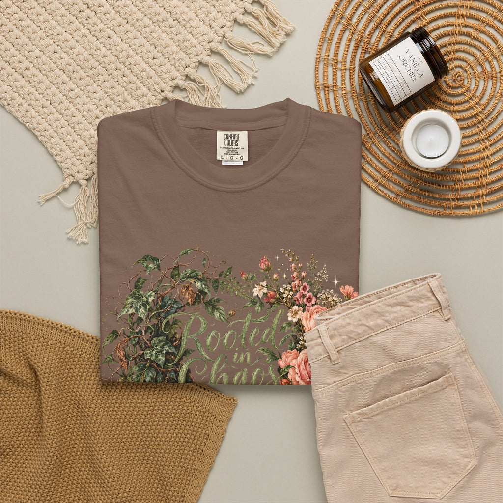 Rooted in Chaos Blooming in Spite of It Premium T-Shirt