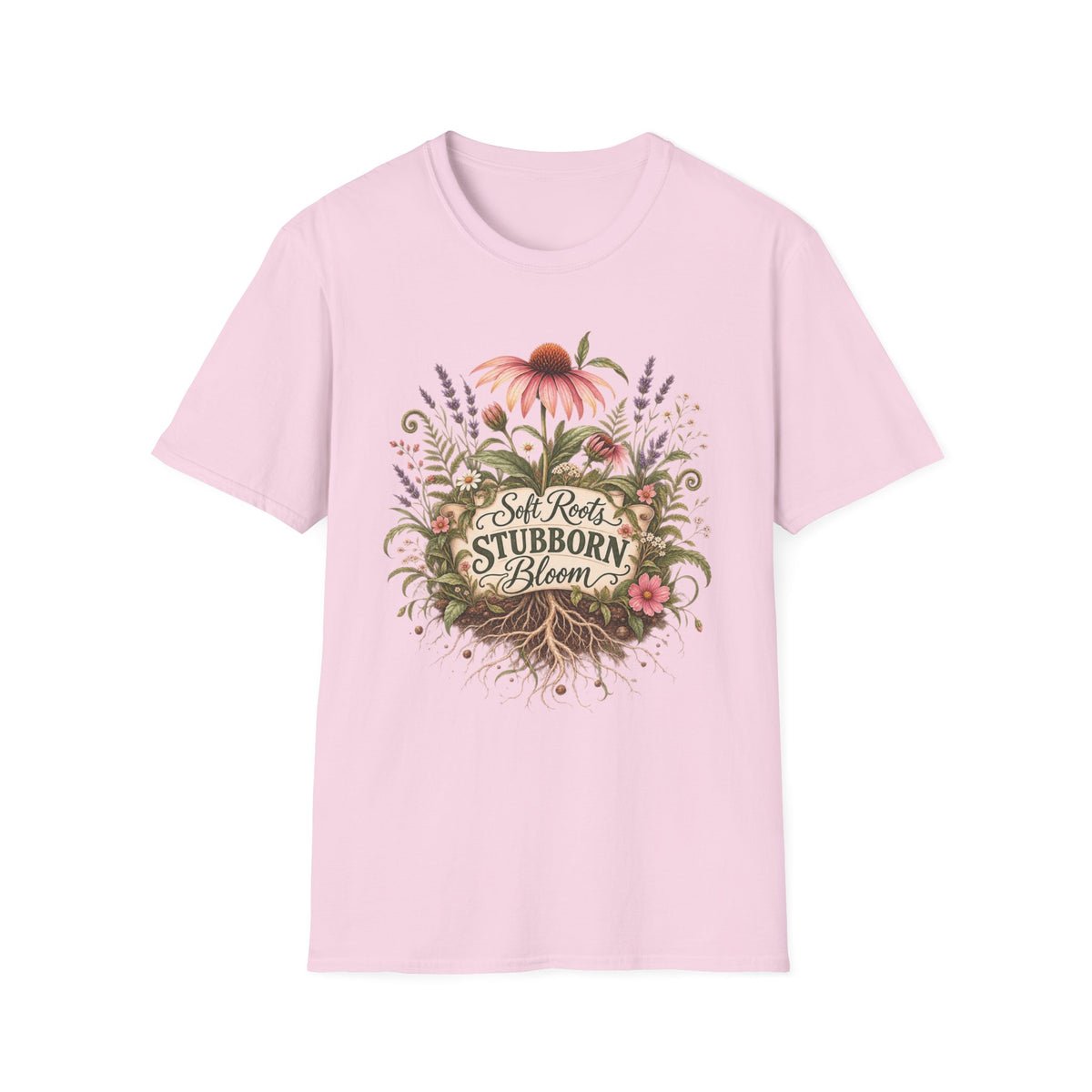Soft Roots Stubborn Bloom Emblem C1 T-Shirt
